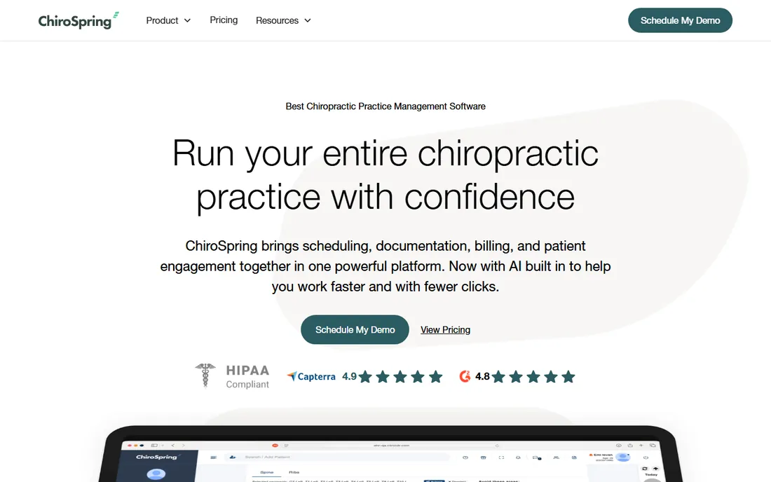 ChiroSpring homepage