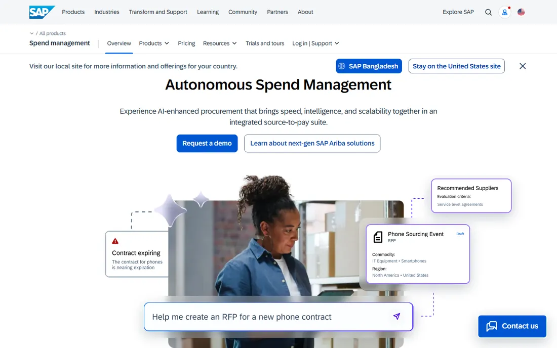 SAP Ariba homepage