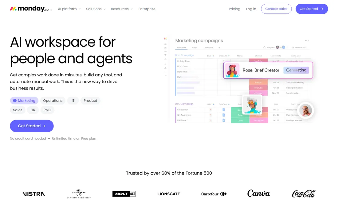 monday.com homepage