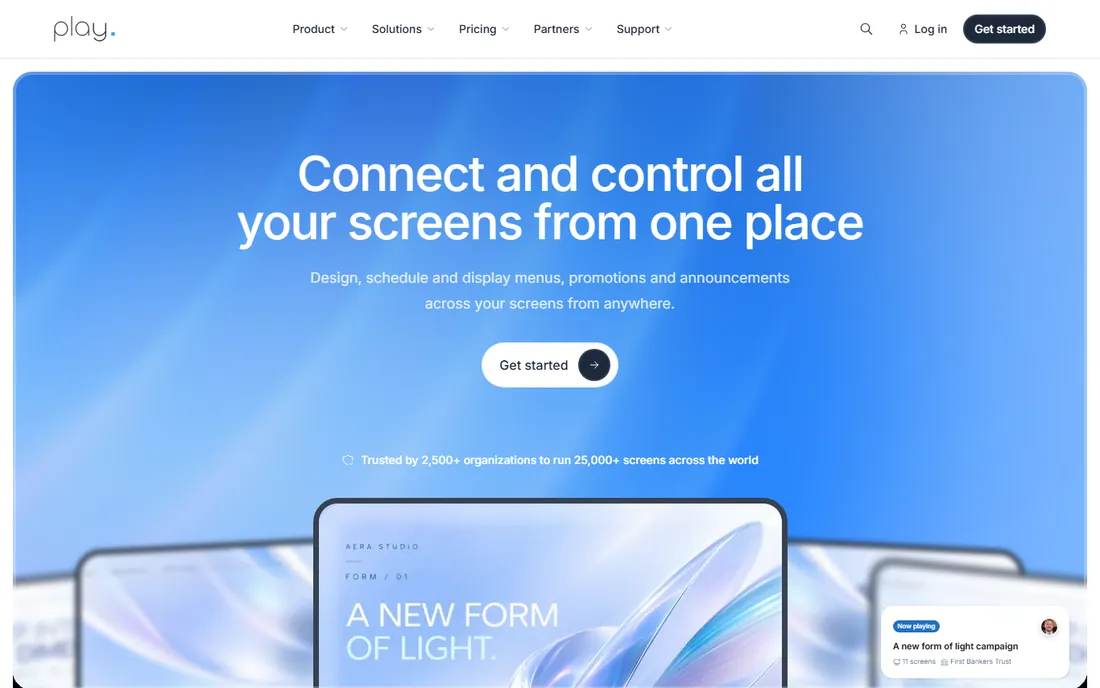 Play Digital Signage homepage