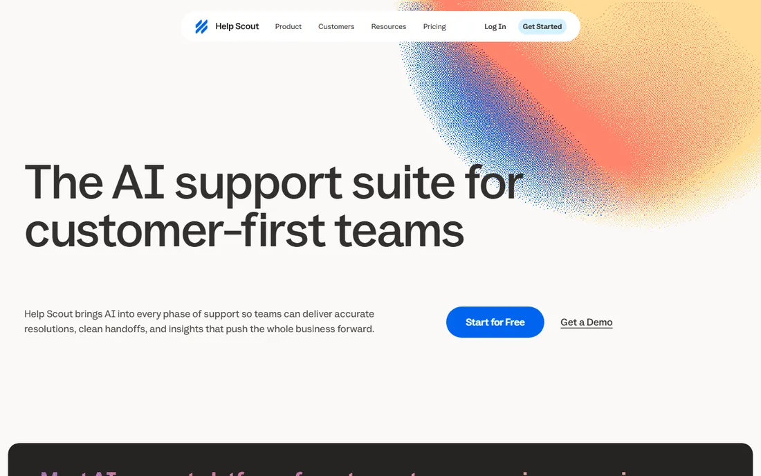 Help Scout homepage
