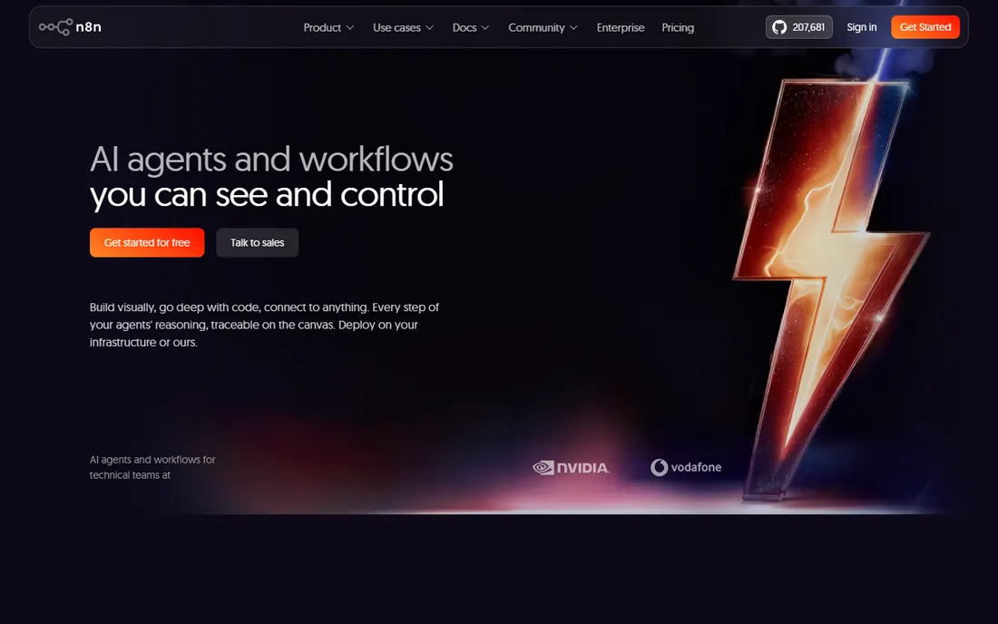 n8n homepage