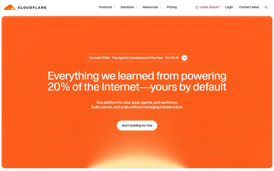 Cloudflare Workers homepage