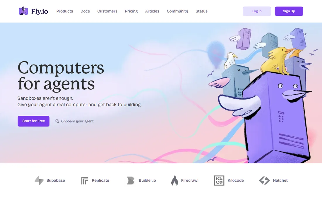 Fly.io homepage