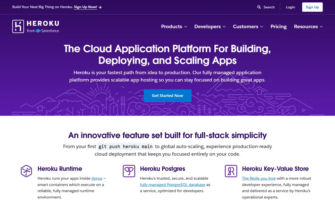 Heroku homepage