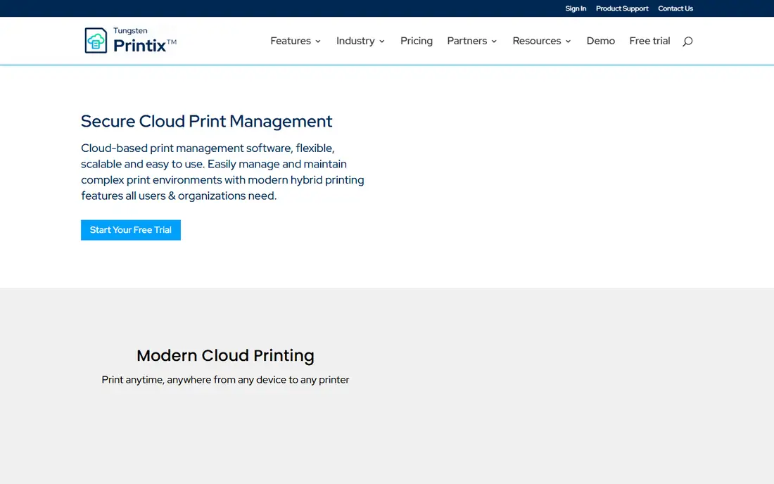 Printix homepage