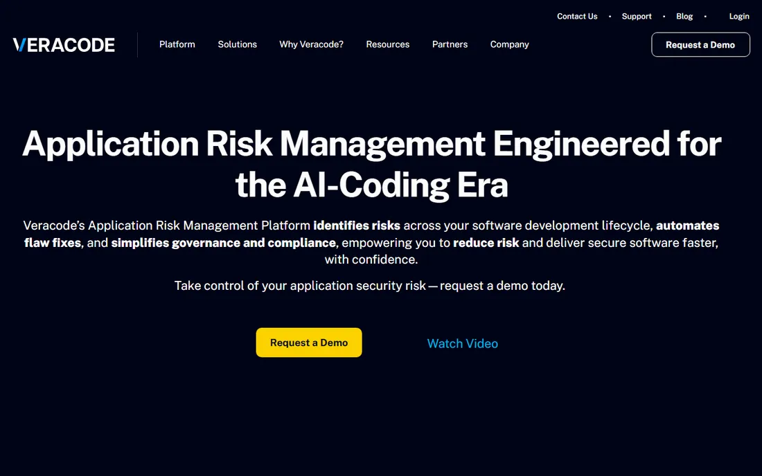 Veracode homepage