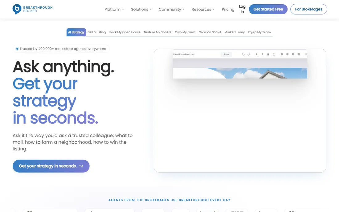 Breakthrough Broker homepage