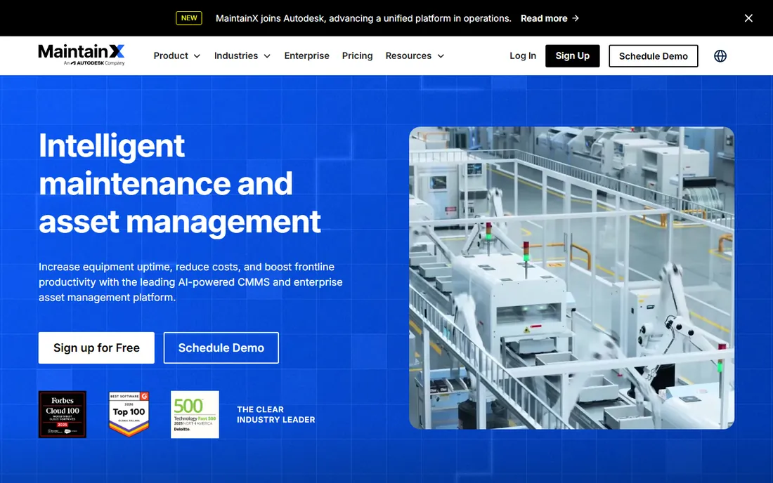 MaintainX homepage