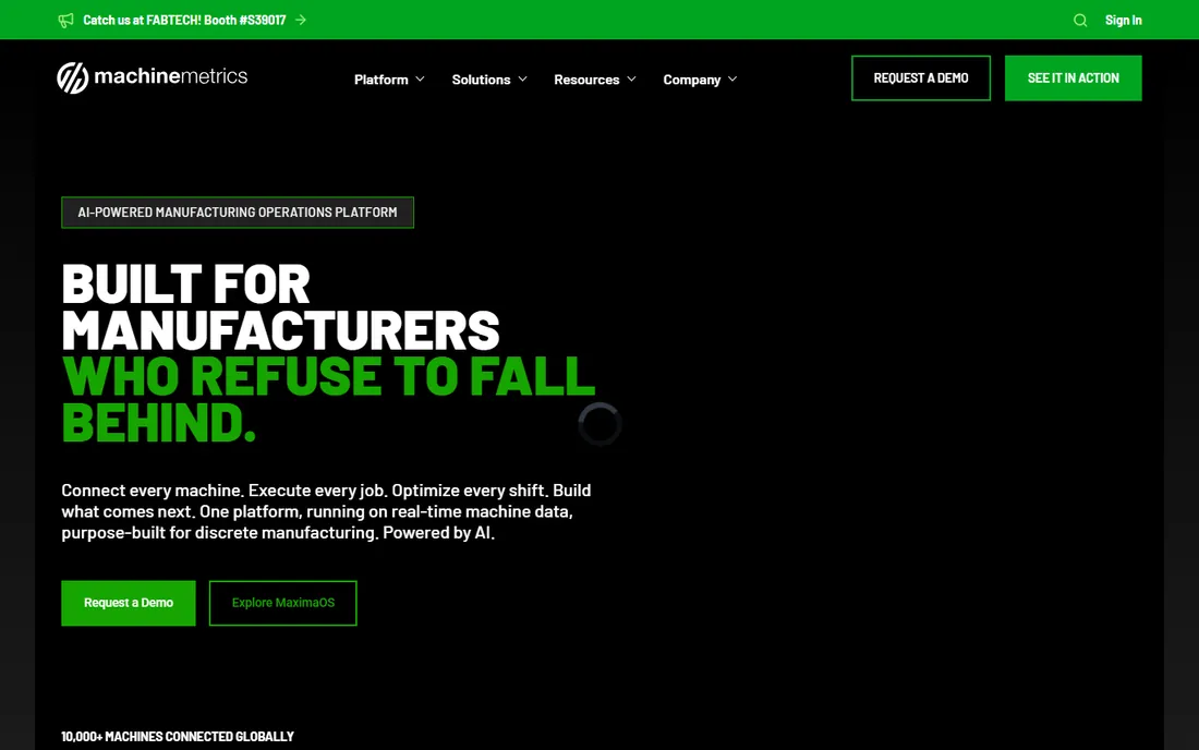 MachineMetrics homepage