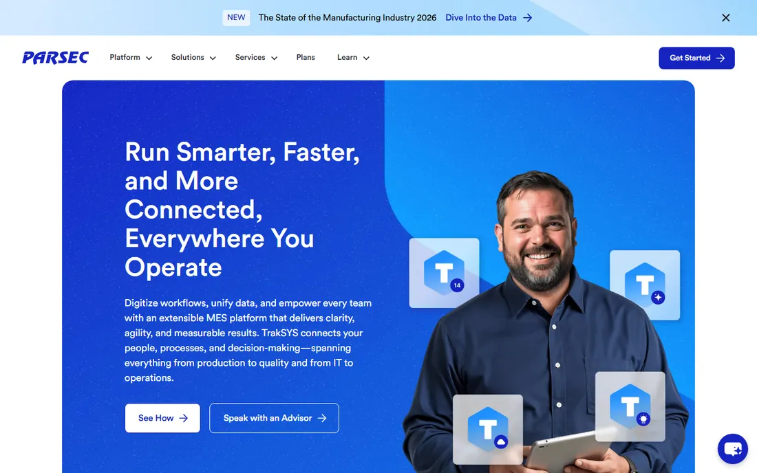 Parsec TrakSYS homepage