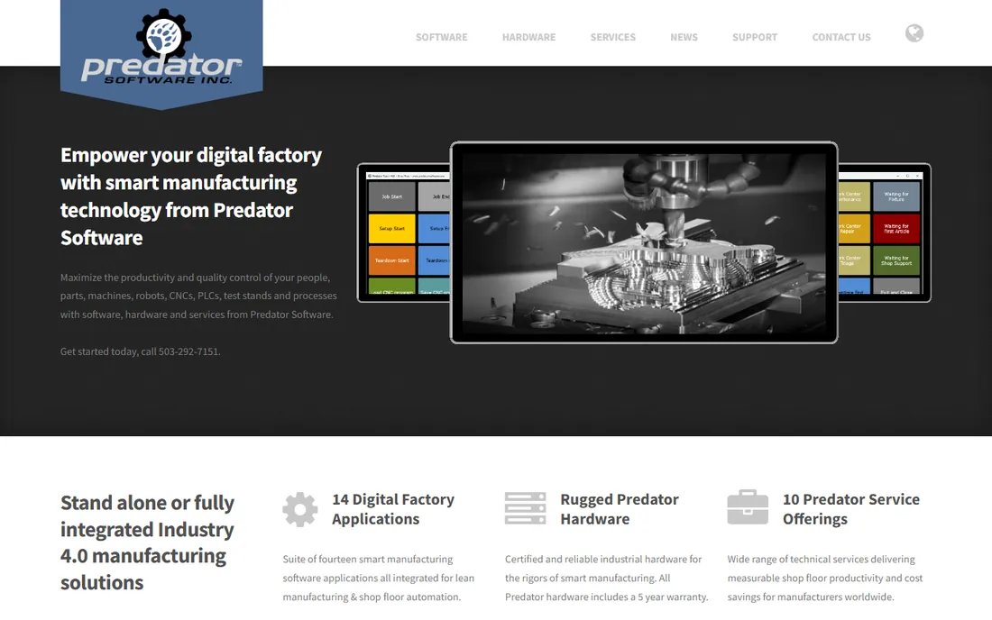 Predator Software homepage