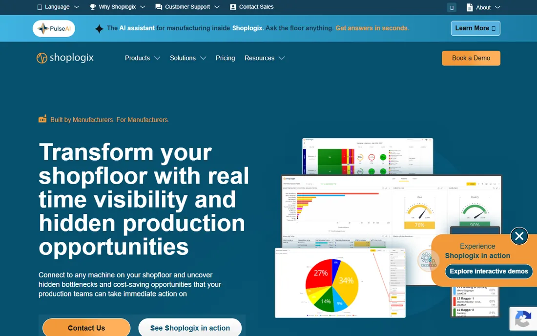 Shoplogix homepage
