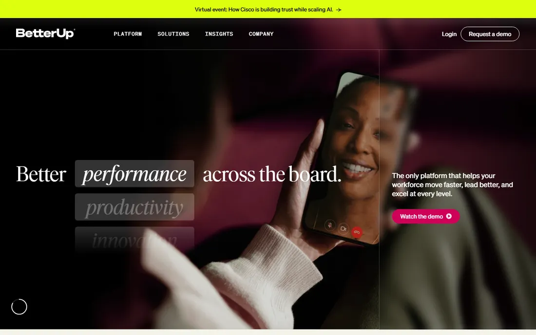 BetterUp homepage