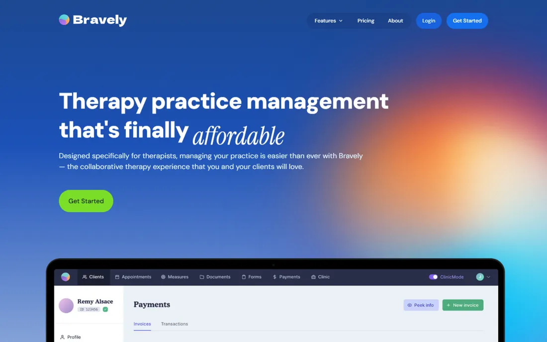 Bravely homepage