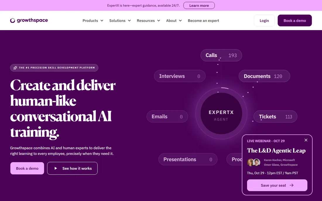 GrowthSpace homepage