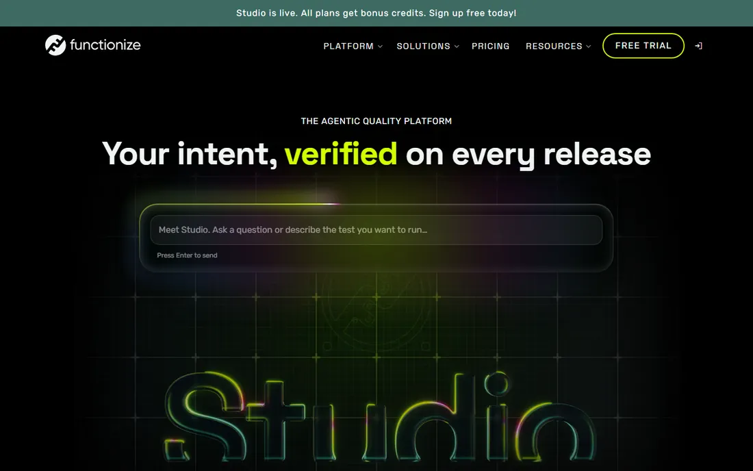 Functionize homepage