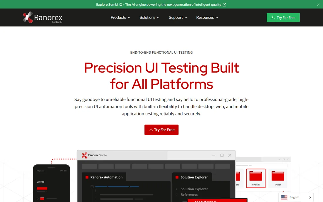 Ranorex homepage