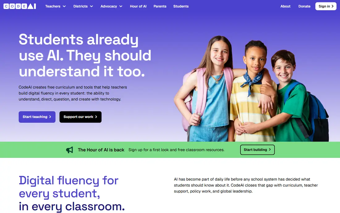 Code.org homepage