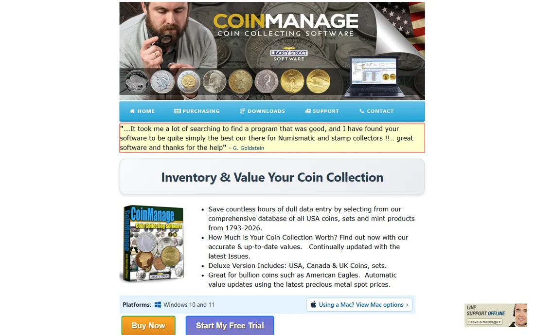 CoinManage homepage