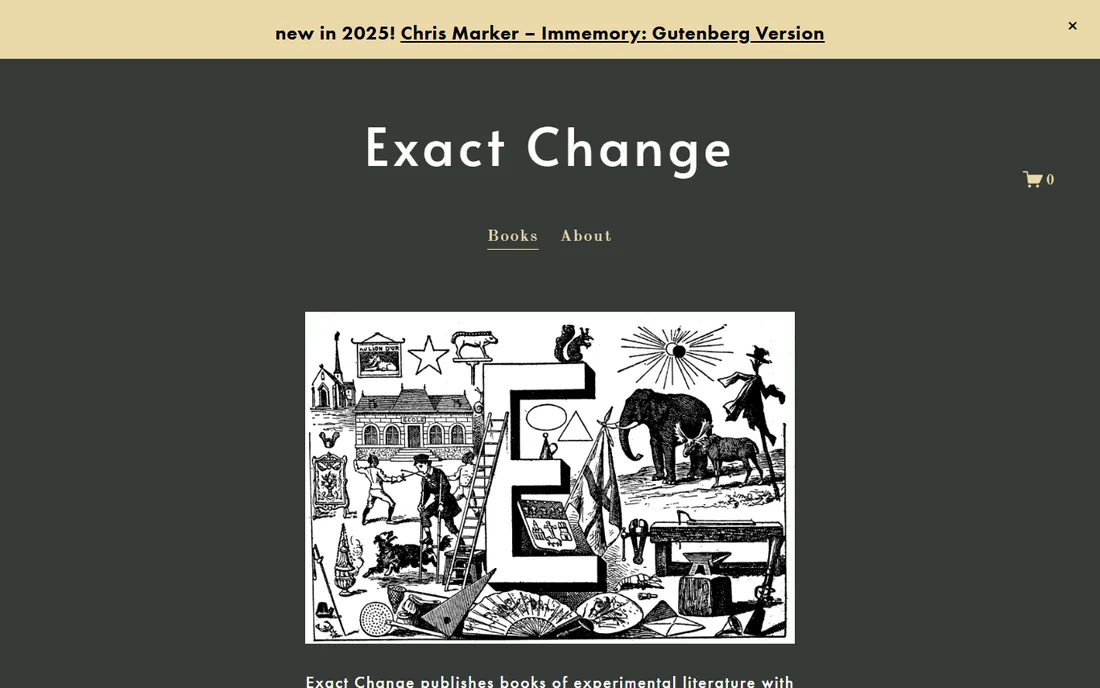 Exact Change homepage