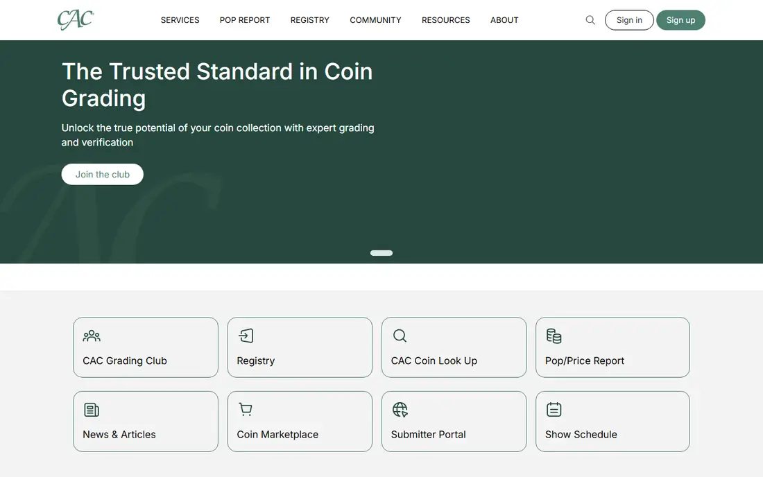 CAC homepage