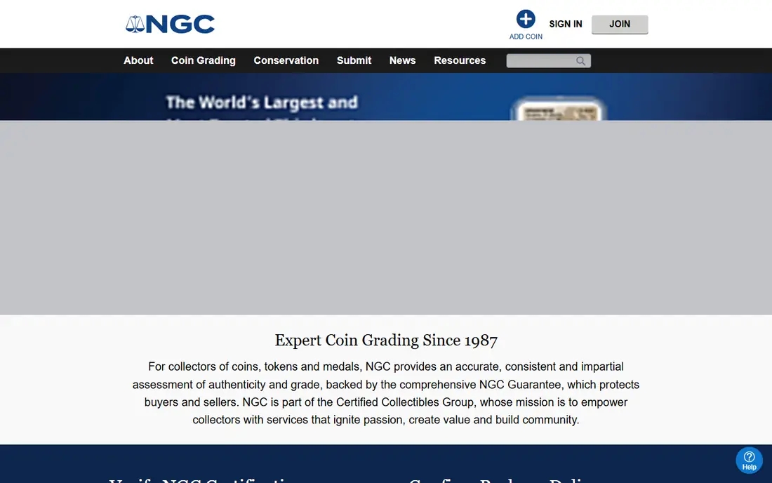 NGC homepage