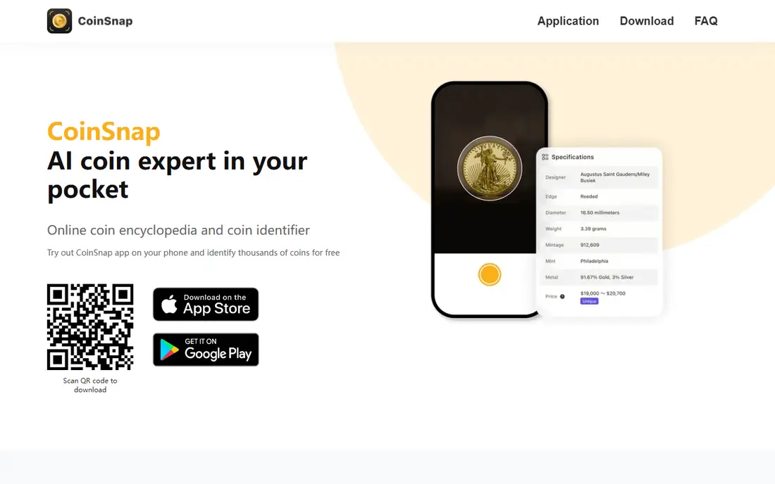 CoinSnap homepage
