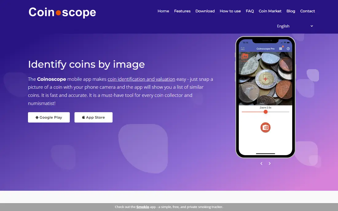 Coinoscope homepage