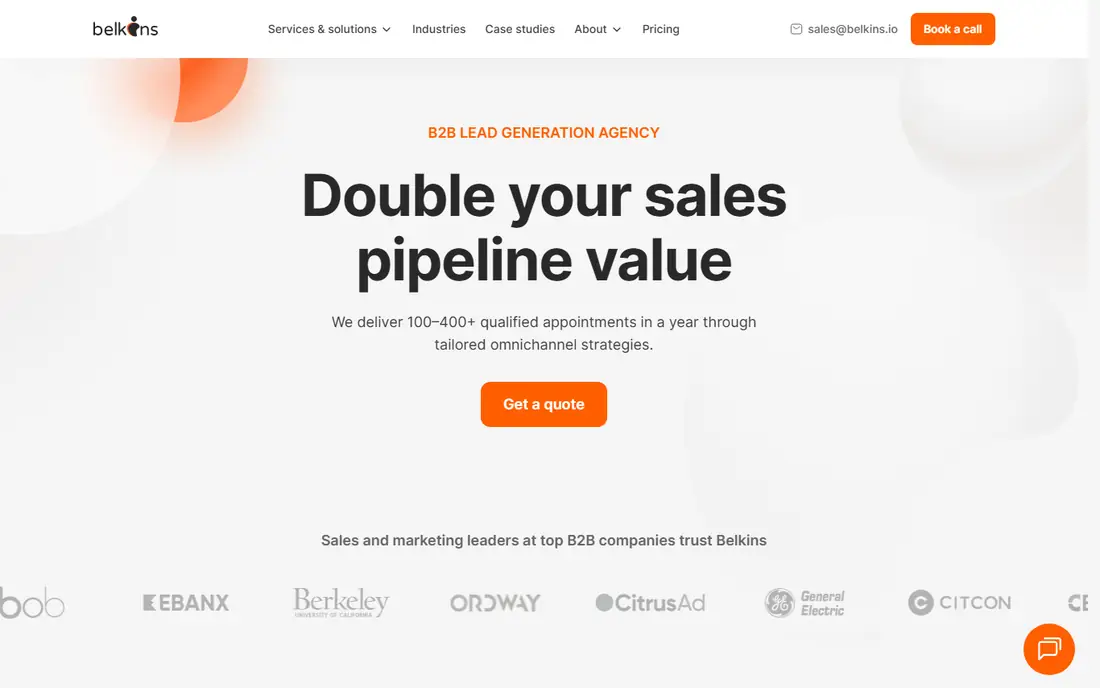 Belkins homepage