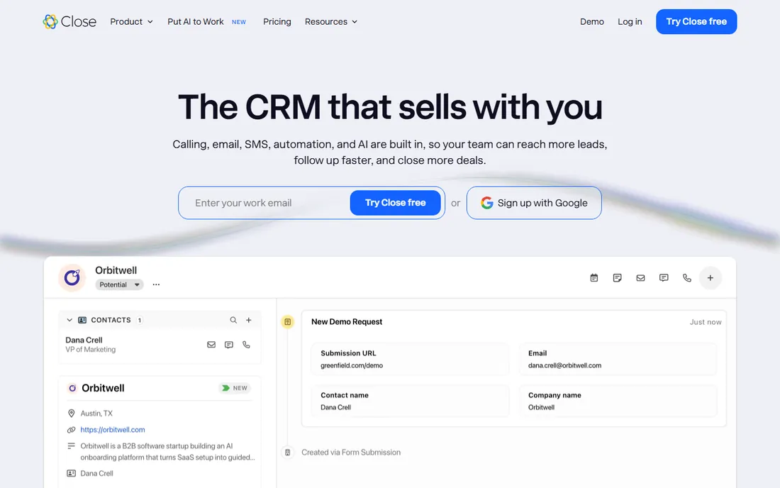 Close homepage