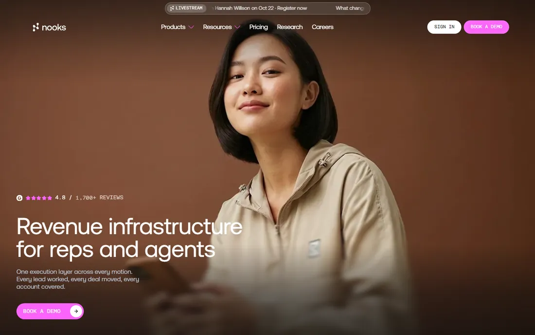 Nooks homepage