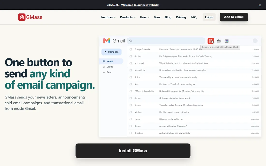 GMass homepage