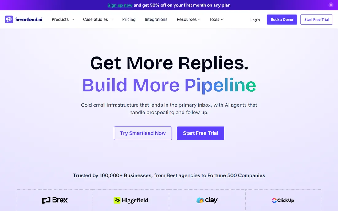 Smartlead homepage