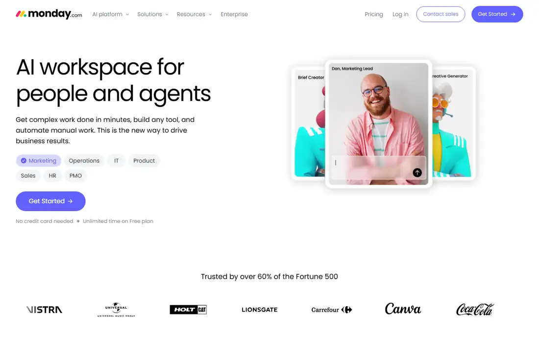 monday.com homepage