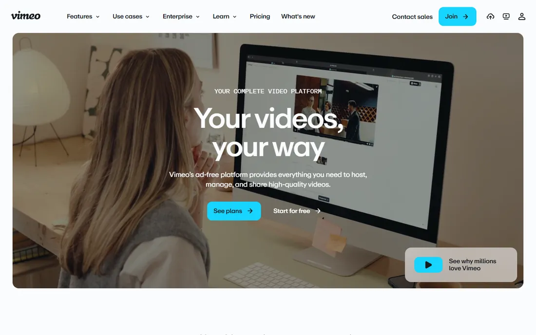 Vimeo homepage