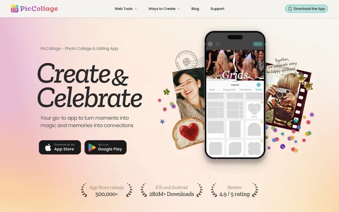 PicCollage homepage