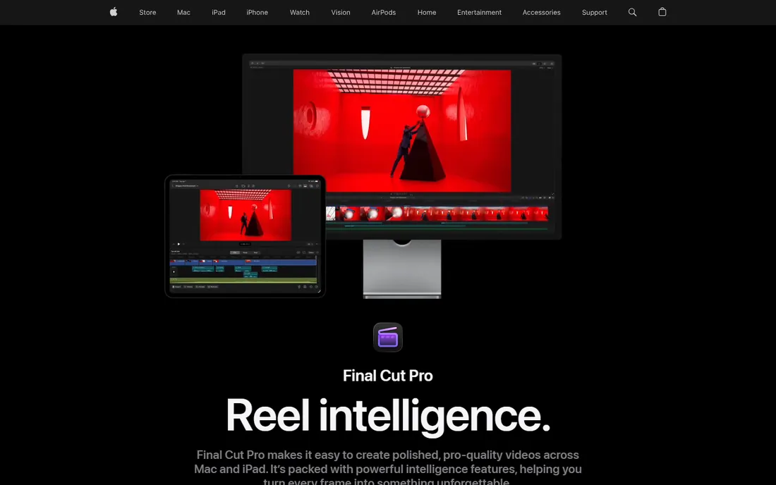 Final Cut Pro homepage