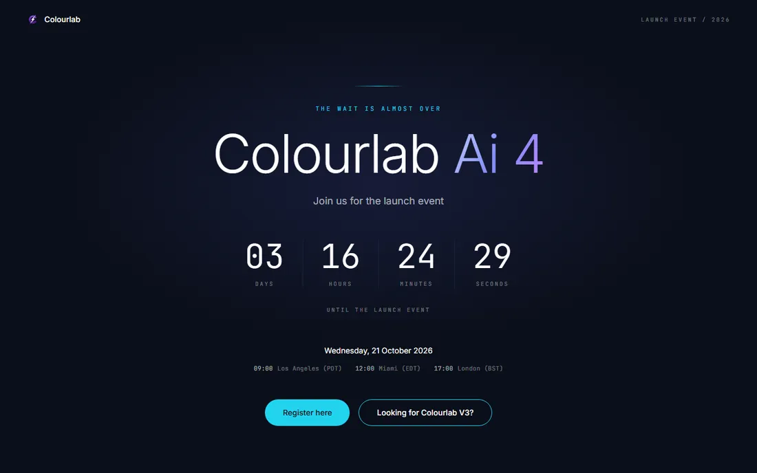 Colourlab.ai homepage