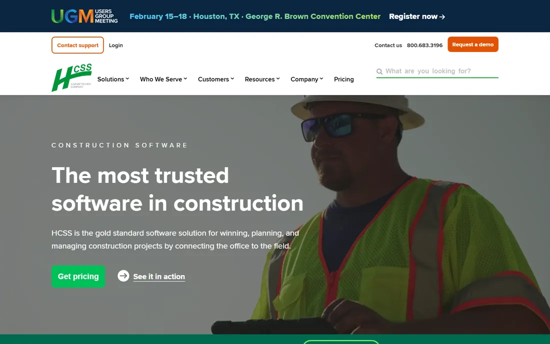 HCSS HeavyBid homepage