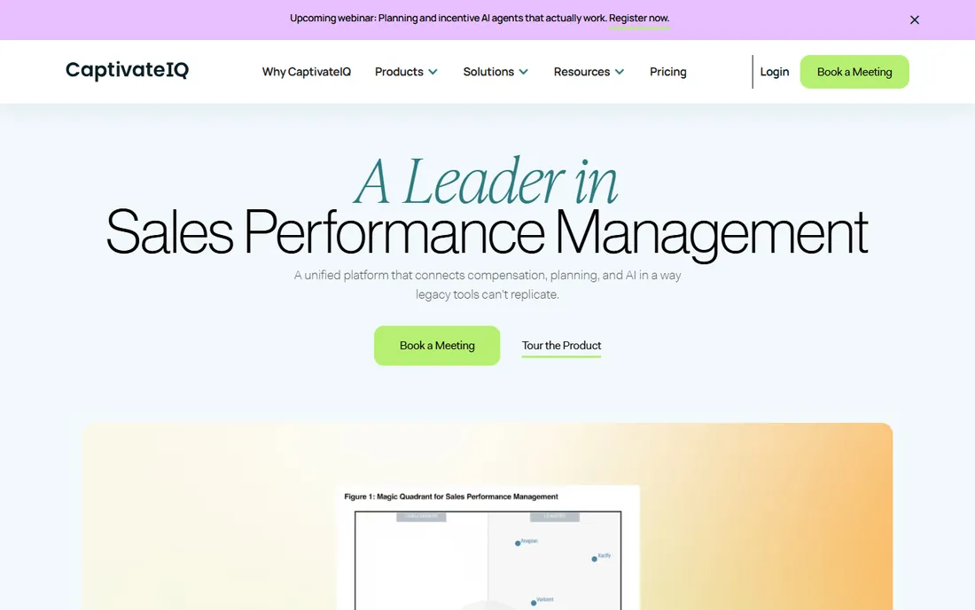 CaptivateIQ homepage