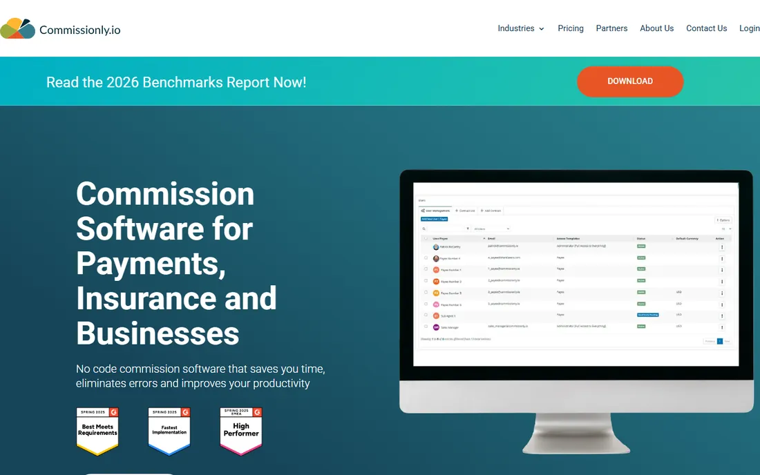 Commissionly homepage