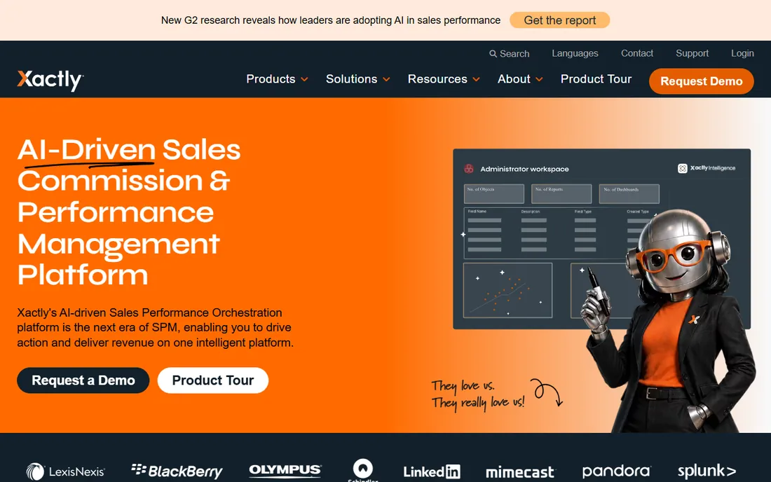 Xactly Incent homepage