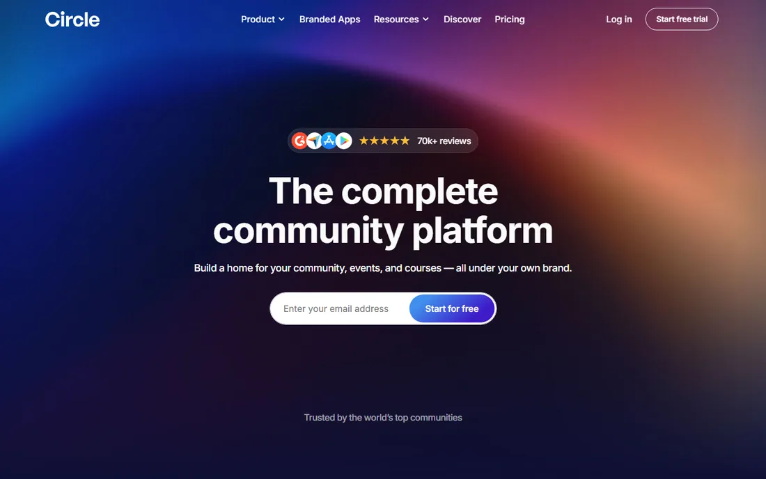 Circle homepage
