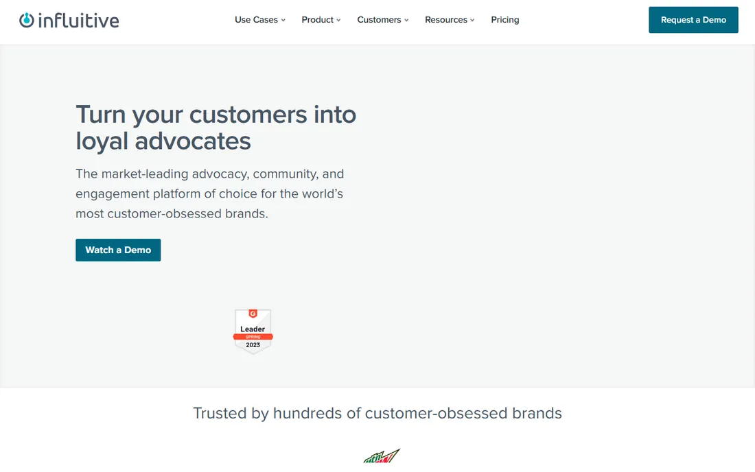 Influitive homepage