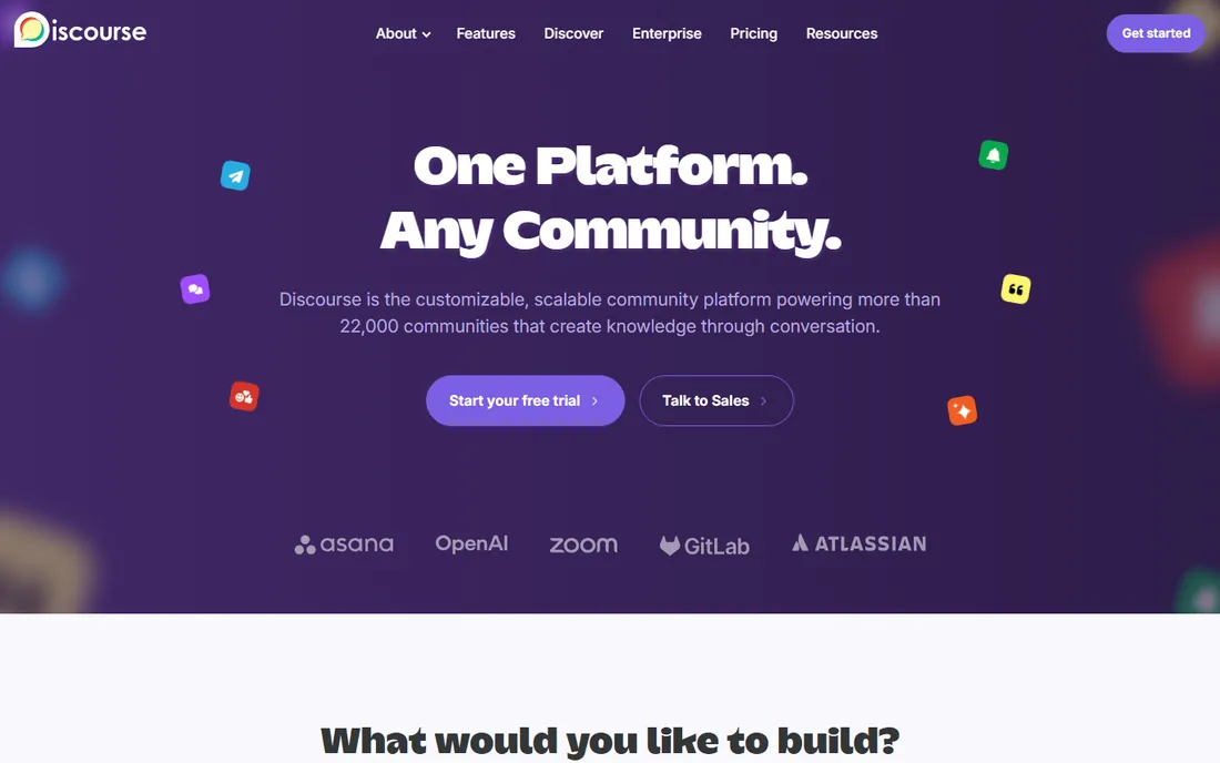 Discourse homepage
