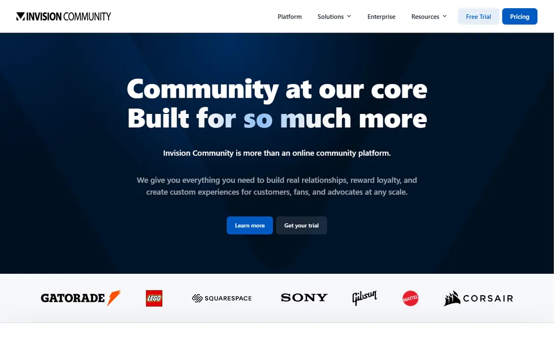 Invision Community homepage