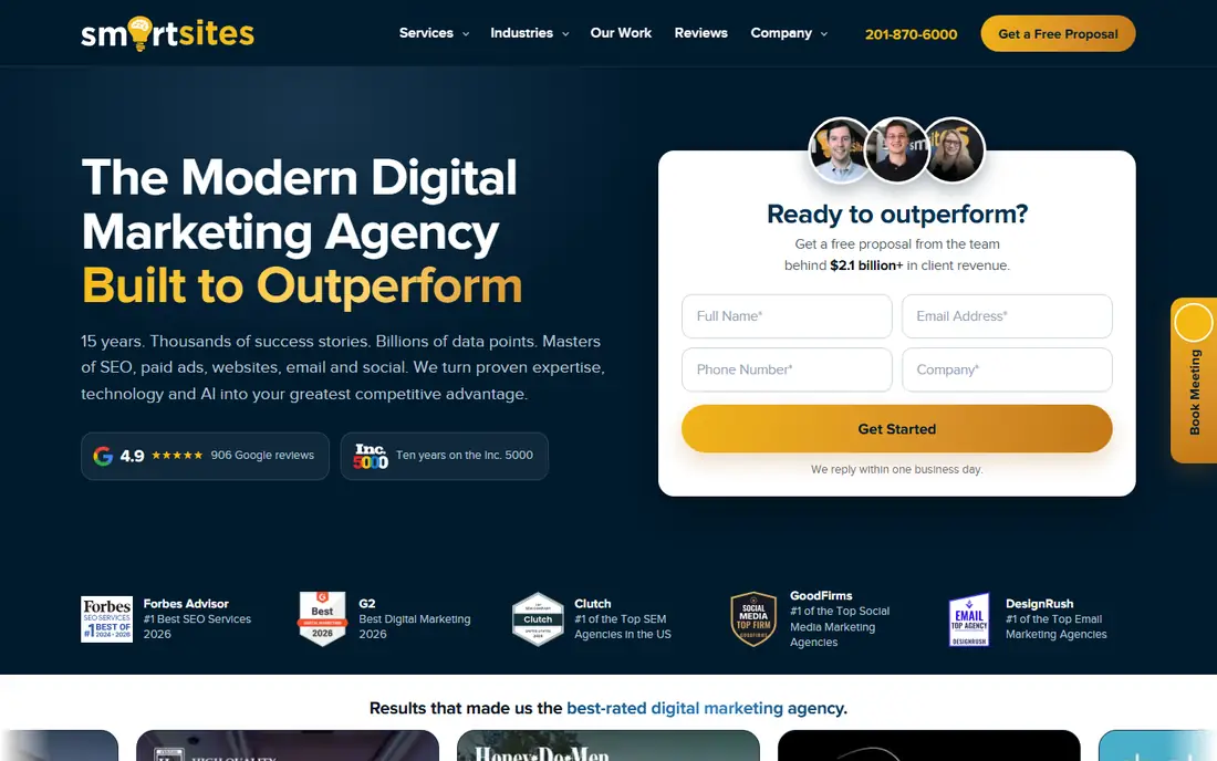 SmartSites homepage