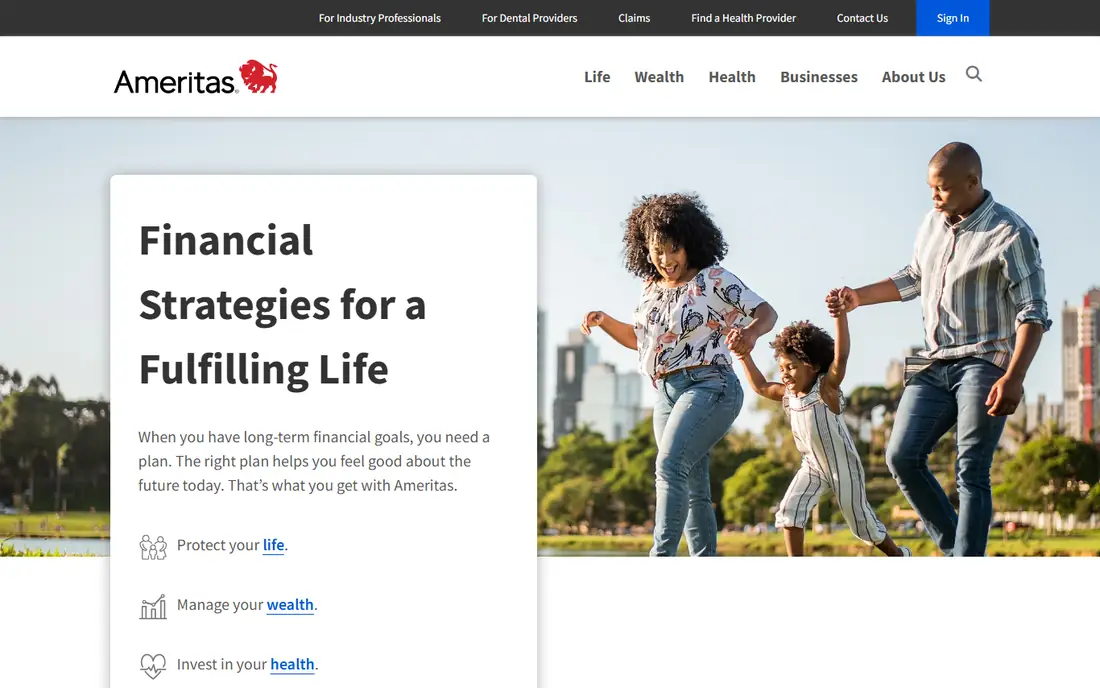 Ameritas homepage