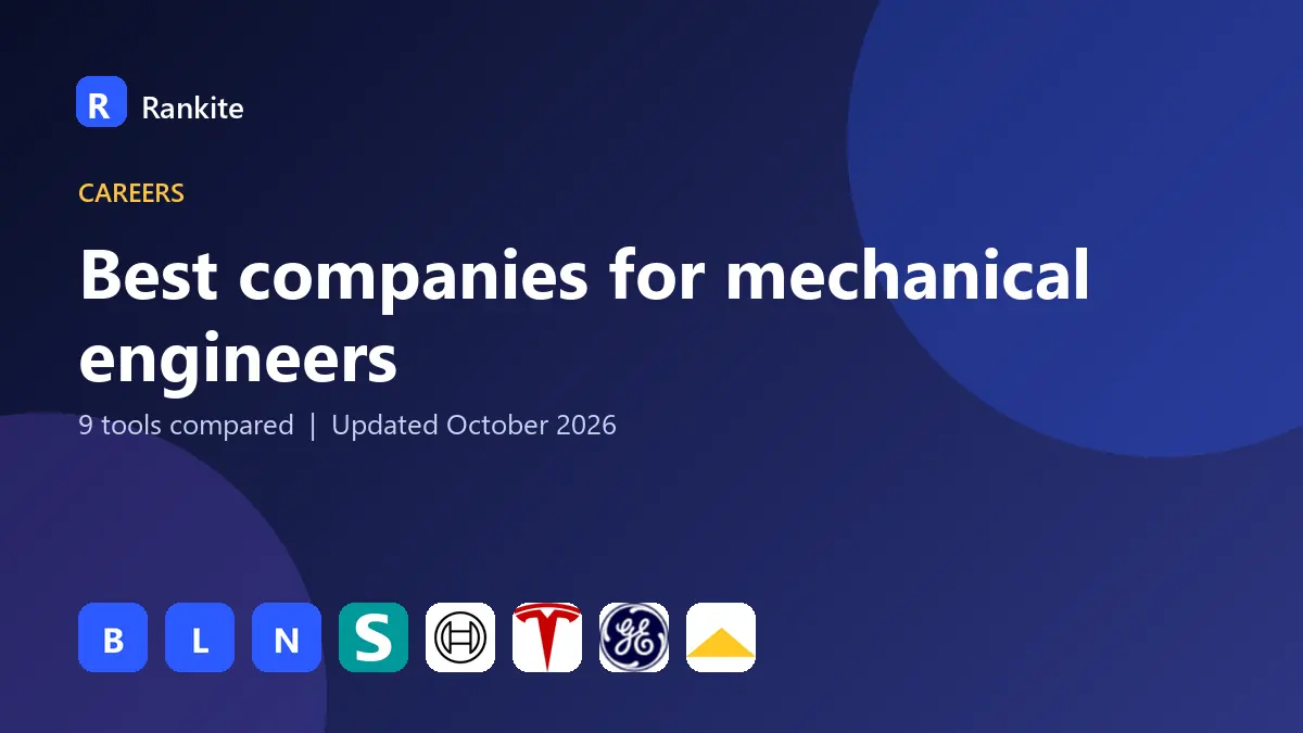 Best companies for mechanical engineers in 2026: 9 Tools Compared